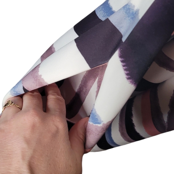 Vince Camuto Women's Geo-Print Fit & Flare Scuba Dress - Picture 10 of 12